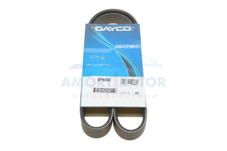 Ремінь генератора поліклиновий DAYCO 6PK986 (фото 1)
