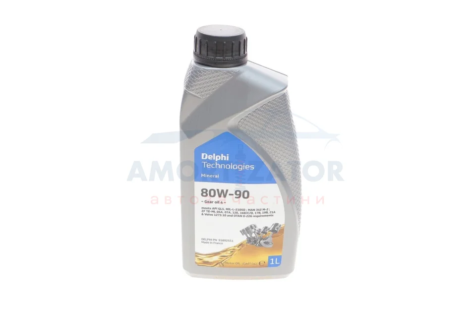 Трансмісійна олива Delphi Gear Oil 4 80W-90, 1л DELPHI 93892551 (фото 1)