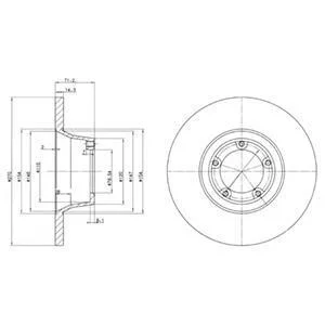 Диск гальмівний DELPHI BG2157