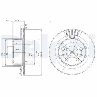 VOLVO Гальмівний диск передн. 240, 260 DELPHI BG2207