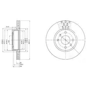 Гальмівний диск DELPHI BG2413