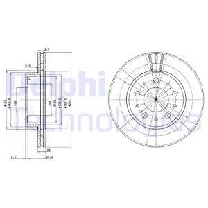 VOLVO диск гальмівний передній 740-760,940-960 DELPHI BG2425