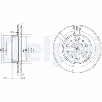 VOLVO диск гальмівний передній 740-760,940-960 DELPHI BG2425C