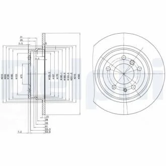 Гальмівний диск DELPHI BG2431