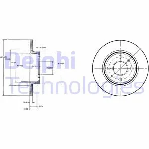LADA диск гальмівний перед. VAZ 2108-09 (12mm) DELPHI BG2466
