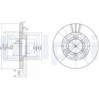 Гальмівний диск DELPHI BG2561