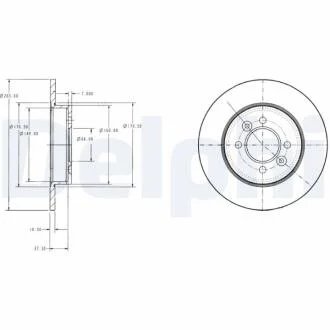 RENAULT Гальмівний диск Laguna DELPHI BG2694