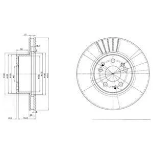 DB Гальмівний диск передн. W140 DELPHI BG2737