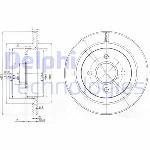Гальмівний диск DELPHI BG2758