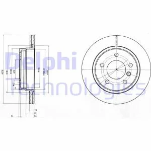 Гальмівний диск DELPHI BG3041C