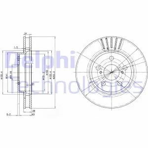 Гальмівний диск DELPHI BG3187