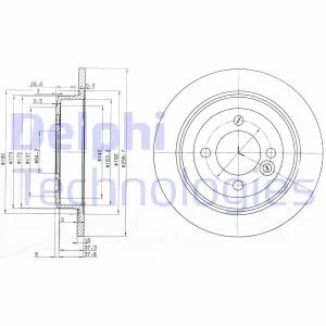 Гальмівний диск DELPHI BG3662C
