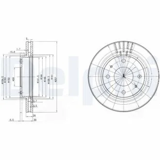 Гальмівний диск DELPHI BG3750