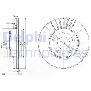 Гальмівний диск DELPHI BG3816