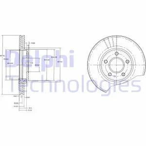 Гальмівний диск DELPHI BG3826