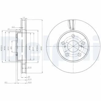 Гальмівний диск DELPHI BG3850