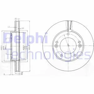 Гальмівний диск DELPHI BG3858