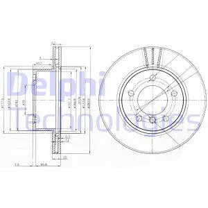Гальмівний диск DELPHI BG3899C