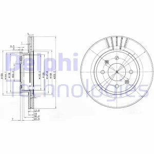 Гальмівний диск DELPHI BG3934