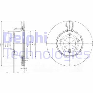 Диск гальмівний DELPHI BG3998C