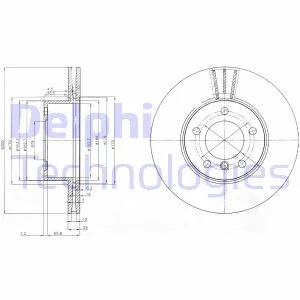 Диск гальмівний DELPHI BG3998C