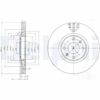 Гальмівний диск DELPHI BG4002