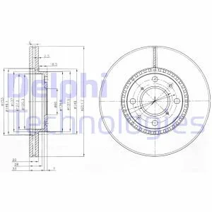 Гальмівний диск DELPHI BG4049C