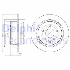 Гальмівний диск DELPHI BG4108C
