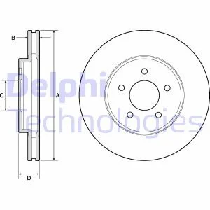 Гальмівний диск DELPHI BG4120
