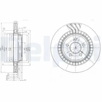 DB диск гальмівний задній 320*24 W221 DELPHI BG4144