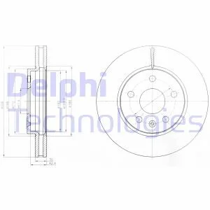 OPEL диск гальмівний передн.Insignia 08- DELPHI BG4187C