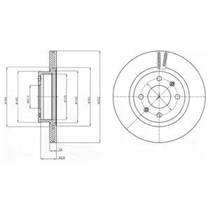 HYUNDAI Диск гальм передн. I10 08- DELPHI BG4295