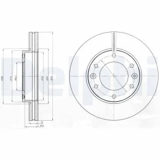 HYUNDAI гальмівний диск передн.H-1,Starex 06- DELPHI BG4296