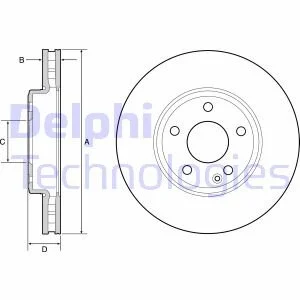 Гальмівний диск DELPHI BG4646C