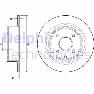 Гальмівний диск DELPHI BG4666C