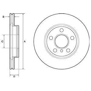 MINI диск гальмівний передній BMW 2/F45 DELPHI BG4704C