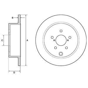 SUBARU Гальмівний диск задн. Forester 2.0 13-, SV 1.6/2.0 12- DELPHI BG4776C