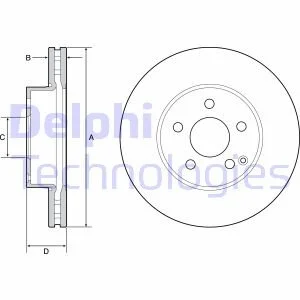 Гальмівний диск DELPHI BG4945C