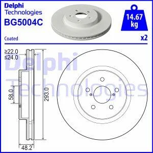 Диск гальмівний DELPHI BG5004C