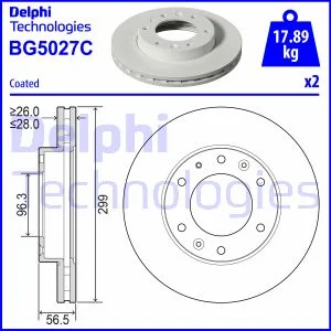 HYUNDAI Гальмівний диск передній H350 2.5 CRDI 15- DELPHI BG5027C