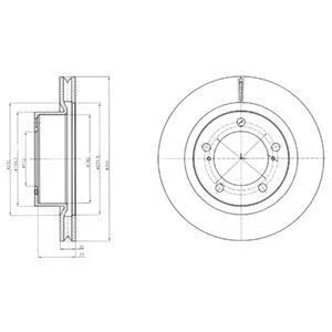 TOYOTA диск гальм.передн.Land Cruiser,Lexus LX570 08- DELPHI BG9067