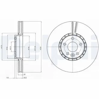 Гальмівний диск DELPHI BG9085
