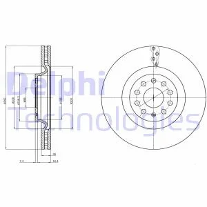 Гальмівний диск DELPHI BG9109C