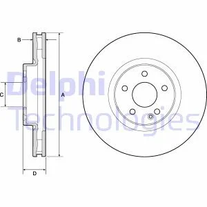 Гальмівний диск DELPHI BG9174C