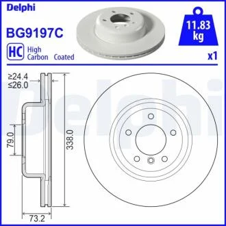 Гальмівний диск DELPHI BG9197C