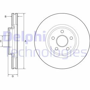 FORD гальмівний диск S-MAX 2.0TDCI 15- DELPHI BG9203C