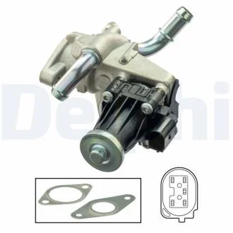 CITROEN клапан повернення ВГ (EGR) Jumper 2.2HDI 11-, Ford Ranger, Transit 2.2TDCi 11-, Land Rover Defender, Peugeot Boxer DELPHI EG1055112B1