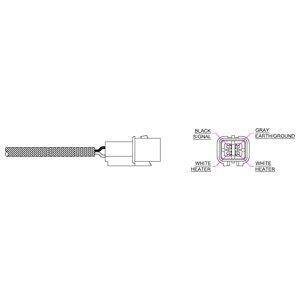 Лямбда-зонд (кількість дротів 4, 460мм) HYUNDAI COUPE II, GRANDEUR, HIGHWAY, SANTA F? I, SANTA F? II, SONATA IV, TIBURON, TRAJET, TRAJET/MINIVAN, TUCSON, XG 2.5/2.7 12.98-12.12 DELPHI ES10883