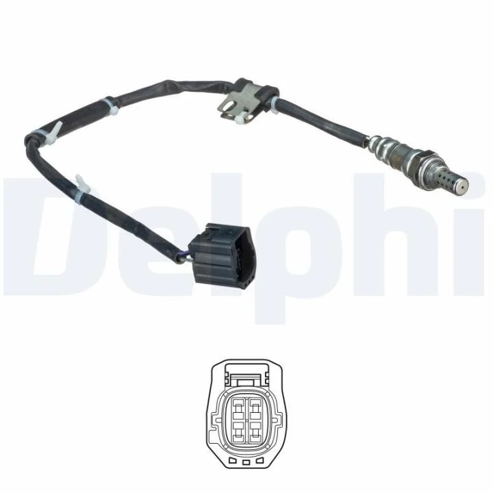 Лямбда-зонд (кількість дротів 4, 546мм) MAZDA 6 1.8/2.0/2.3 01.02-02.08 DELPHI ES2052012B1 (фото 1)