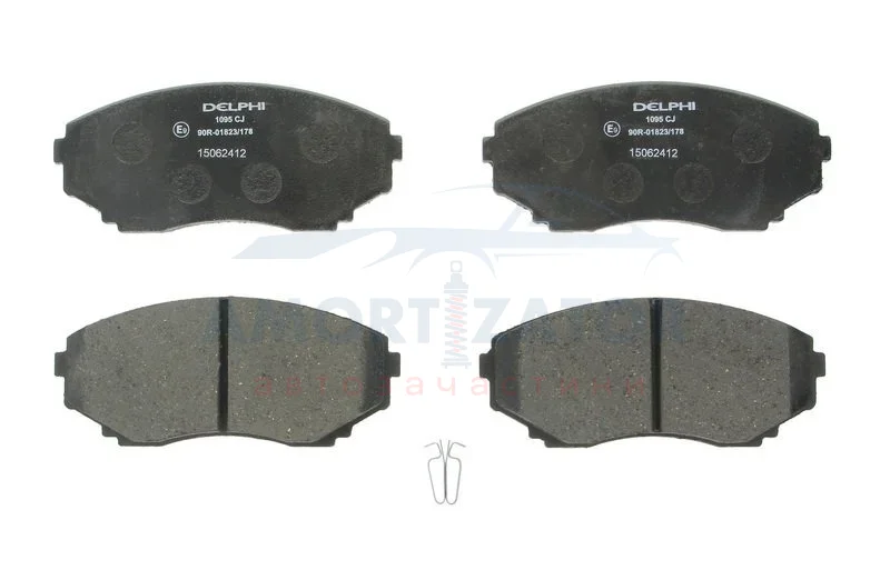 Комплект гальмівних колодок з 4 шт. дисків DELPHI LP1095 (фото 1)